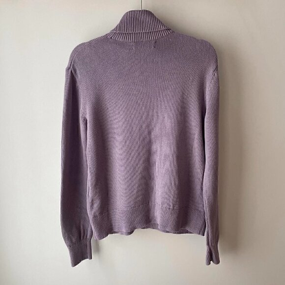 TNA Cotton Purple York Turtleneck Sweater - Size XS - Picture 3 of 5